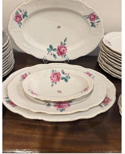 Vintage Floral Porcelain Dinnerware Set