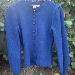 NWOT Joie Button Up Cardigan Sweater, Size S - Navy Blue