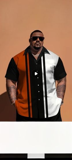 Men's Casual Short Sleeve Shirt 5X - New 