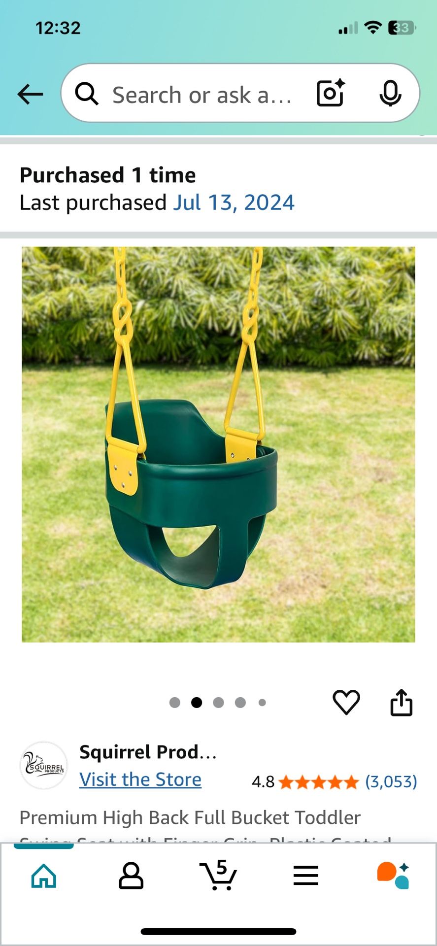 Bucket Swing Brand New