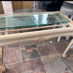 Wood dining table with  6 chairs