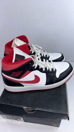 Nike Air Jordan 1 Mid Gym Red Black White 10.5 Men’s – 554724-122 w/ Box