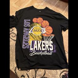 Los Angeles LA Lakers NBA Basketball “Nothing But Net” (Size XL) T-Shirt