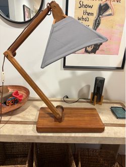Huge Scissor Desk Lamp Adjustable Swing Mid Century 70s Design Handmade