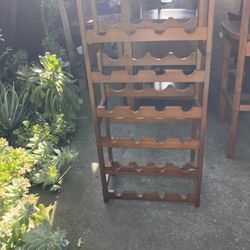 Rack Wood Floor Standing 28 Bottles