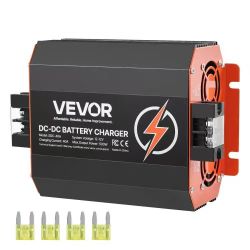 12V 40A DC to DC Battery Charger, 500W, On-Board Battery Charger for Lead-Acid, Lithium, AGM, GEL, and Flooded Batteries, Smart Multi-Stage Charging, 