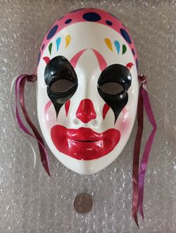 Clown Wall Decor, Porcelain Face Mask