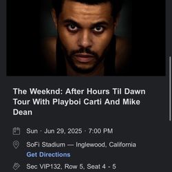The Weeknd SOLD OUT VIP SECTION 