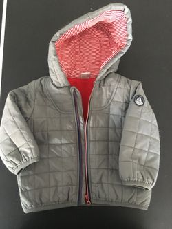 Petit Bateau fleece grey jacket