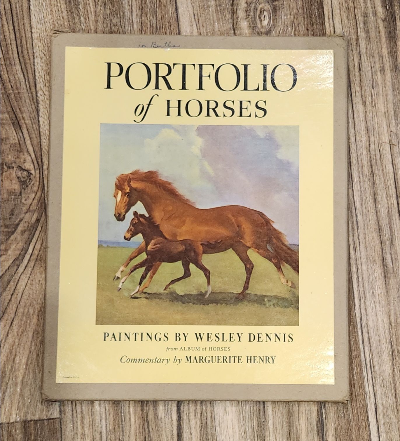 Vintage 1952 PORTFOLIO OF HORSES 23 Art Prints Wesley Dennis