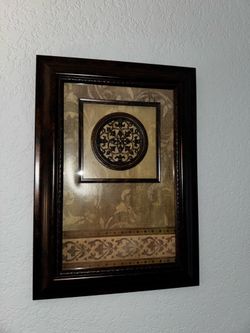 Framed Mediterranean-Inspired Decorative Art