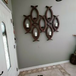 Large Metal Wall 7 Candle Holder 