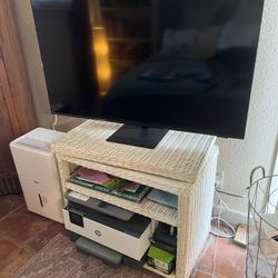 White Wicker Tv Stand