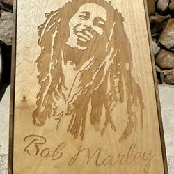 Bob Marley Wooden Portrait 