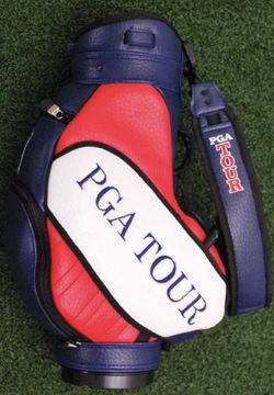 Collectible PGA TOUR mini Staff Bag Tiger Woods Mickelson Schefler Masters