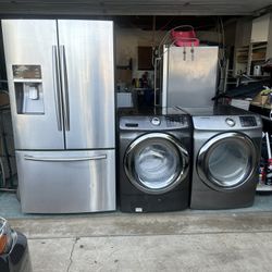 Samsung Refrigerator, Washer And Gas Dryer