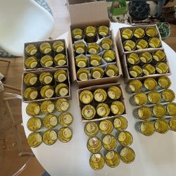 Mercury Style Votives, Silver Tone with Bright Gold Inside