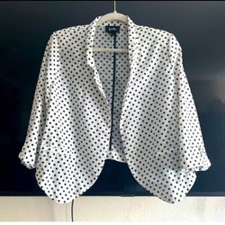 Light weight Sleeve Polkadot Blazer