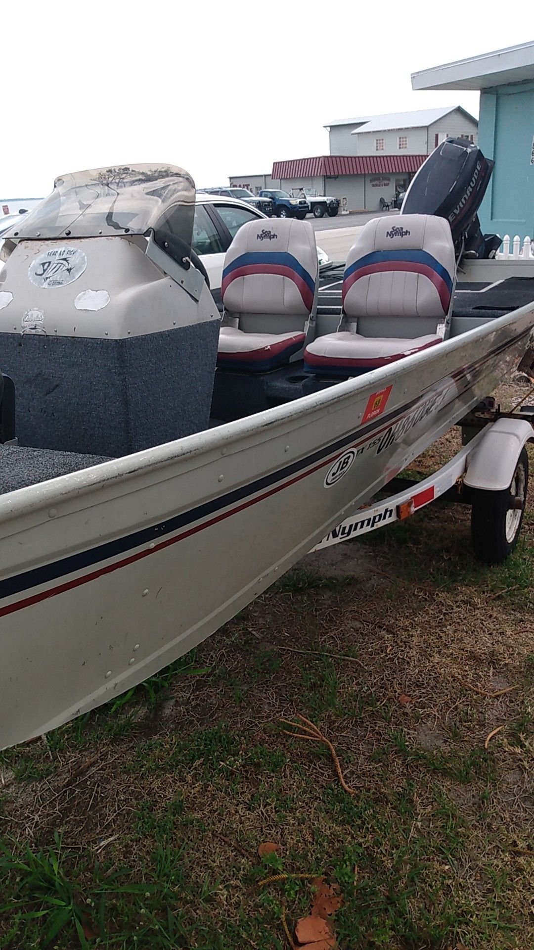 1996 16 ft. Sea nymph Bass boat with 28hp evinrude SPL edition with