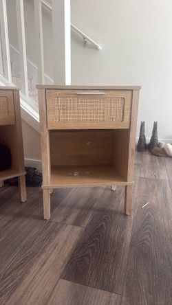 2 wooden night stands
