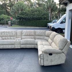 Sectional Sofa/Couch  - Manual Recliner - Microfiber - Delivery Available 🚛
