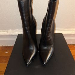 WOMEN BLACK SAINT LAURENT BOOTS SIZE 39 AN HALF