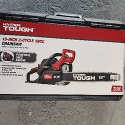 NEW Hyper Tough 18" Gas Chainsaw 2 Cycle 38cc with Hard Case