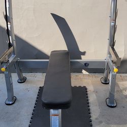 Olympic Bench Press w/ Safety Spotters – Heavy Duty Gym Ben