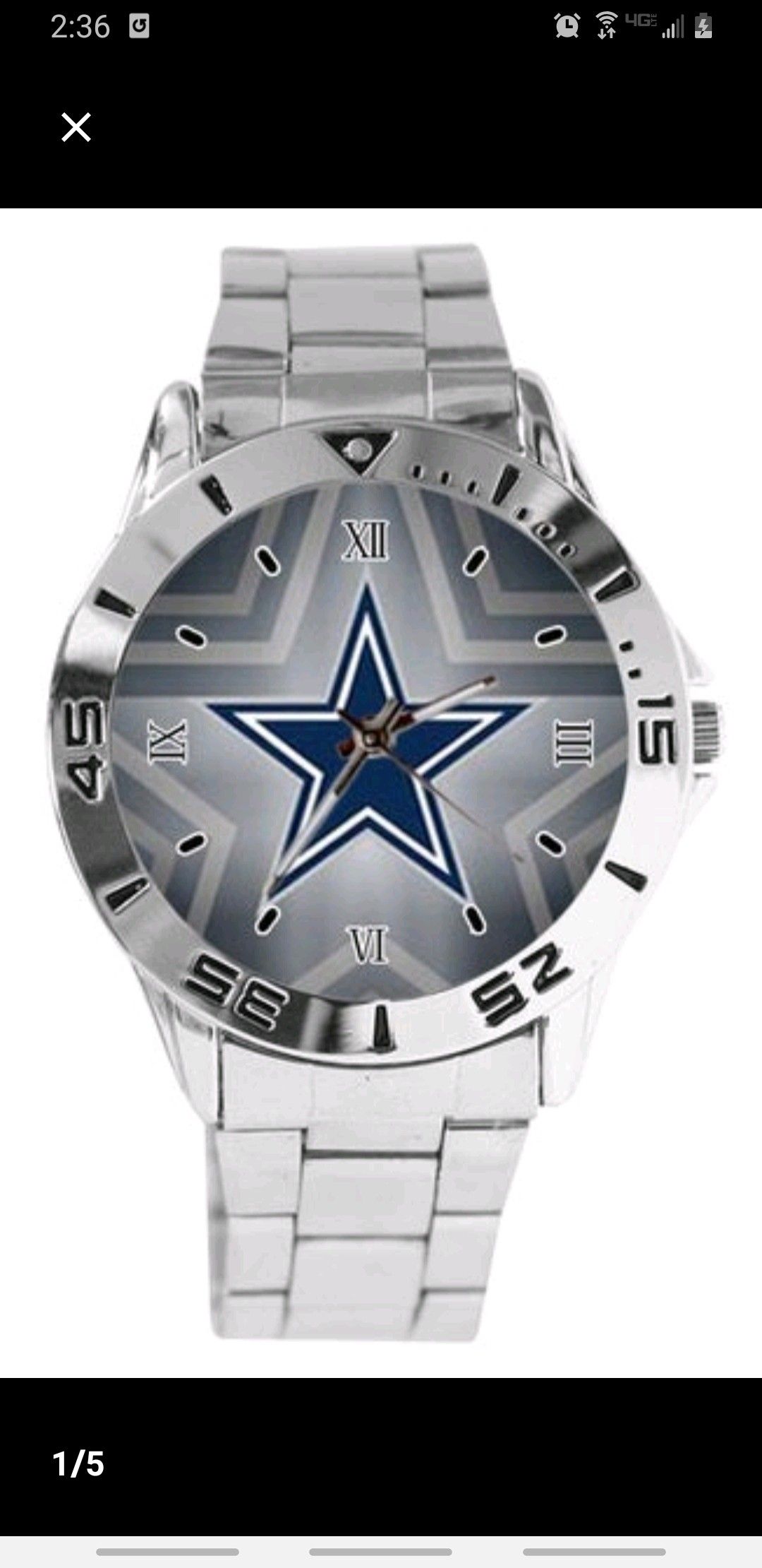 Stainless Steel Dallas Cowboys watch