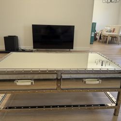 Z Gallerie Flight Mirrored Coffee Table