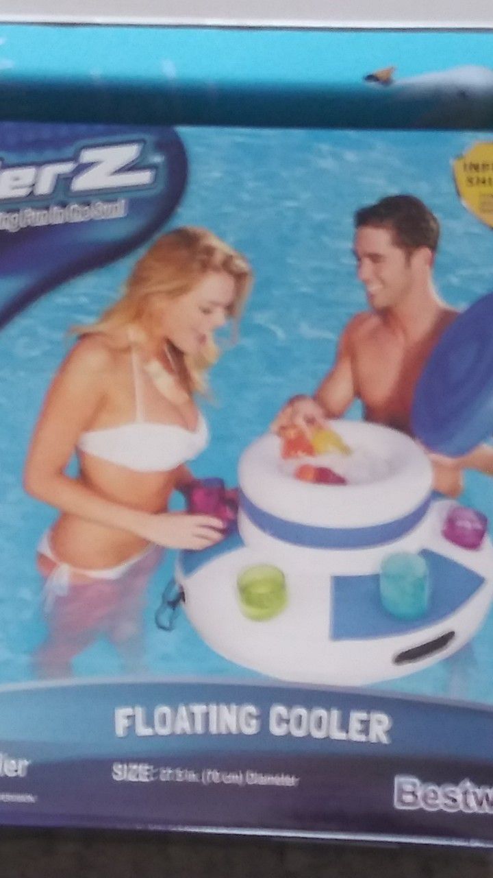 New Never Opened. Pool Cooler, Large Floats, Floating Cup Holders