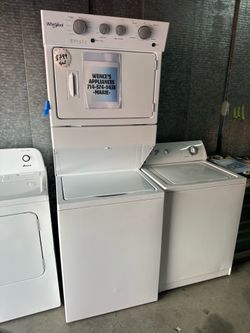 WHITE WHIRLPOOL GAS STACKABLE