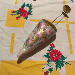 Rare  Hat  Pin  Holder  This Can Actually Hang On A Wall Ceramic Antique