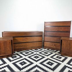 MCM American Walnut Esprit Collection Bedroom Set by Dillingham