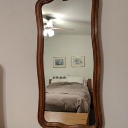 Solid Wood Carved Antique Wall Mirror