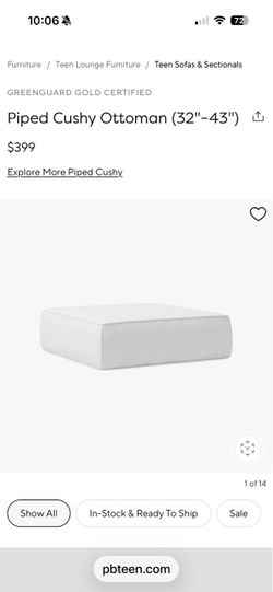 Potterybarn Teen Ottoman