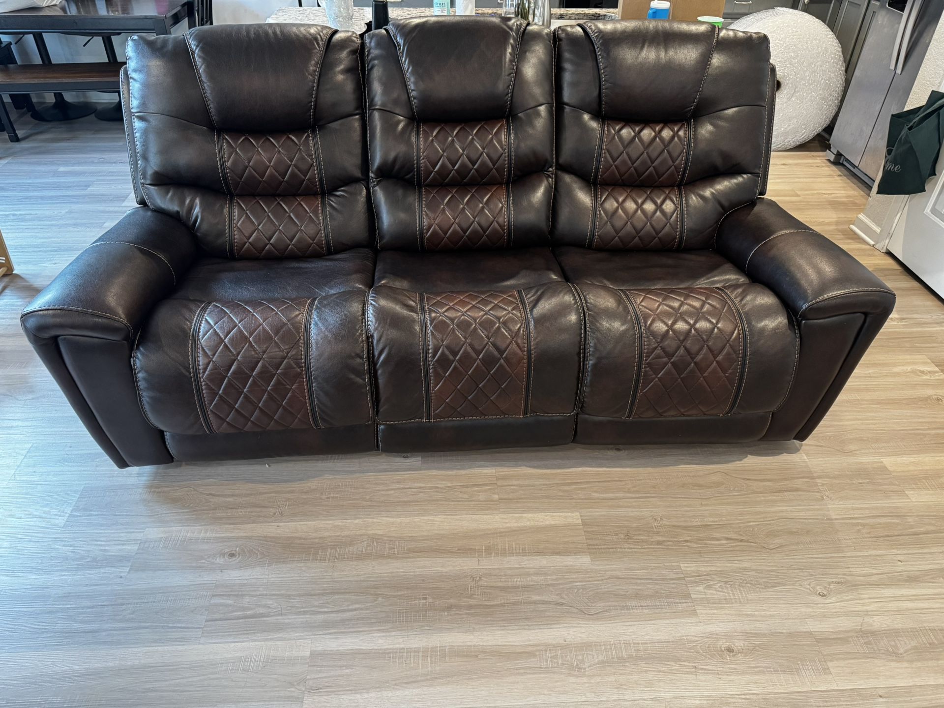 2 Piece Brown Theater/recliner Set