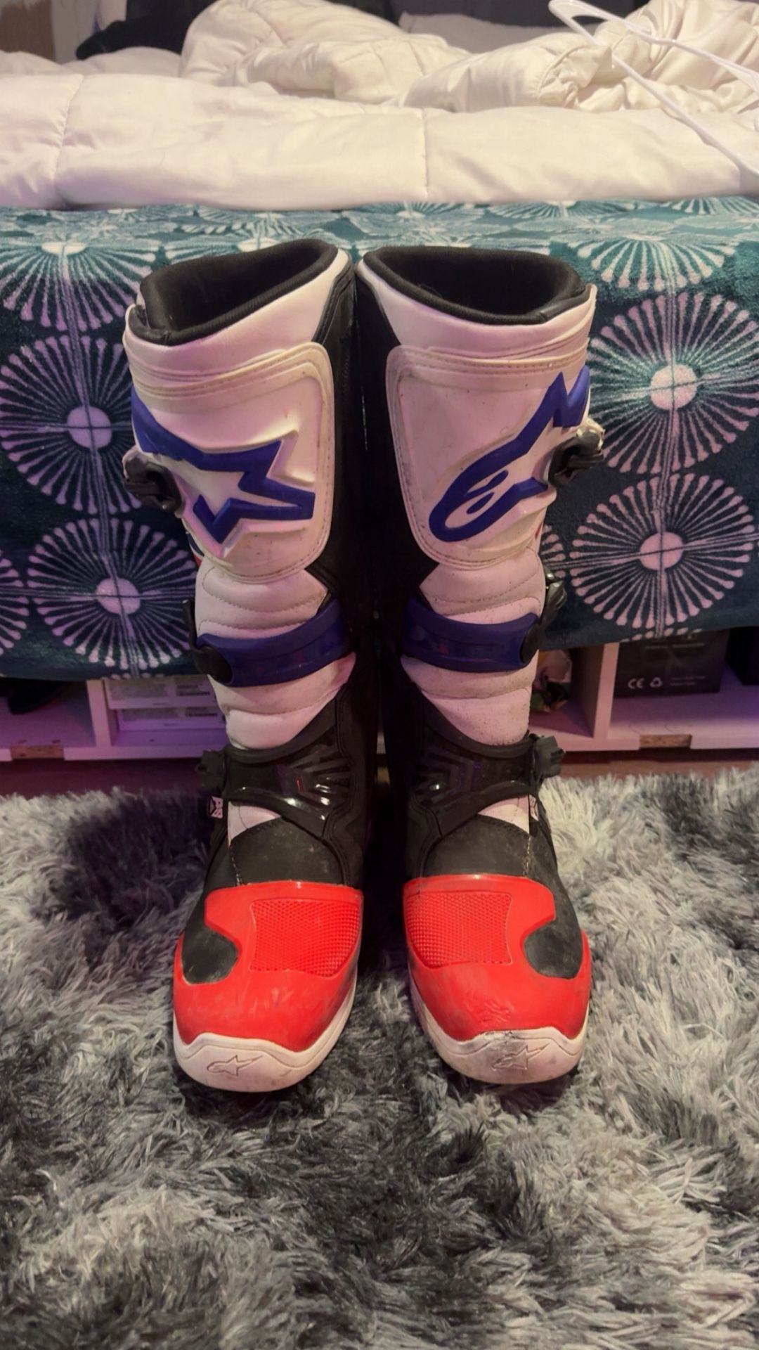Alpinestars Tech 3 Red white and blue motocross boots Size 11