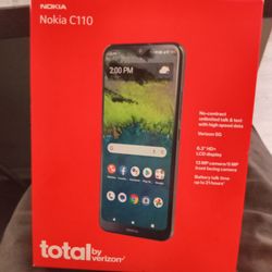 Brand New Nokia C110 With A Full month Of Unlimited Service Plan And Data 