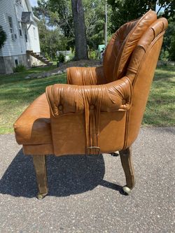 4 Vintage Leather Club Chairs On Castors for Sale in Zimmerman MN
