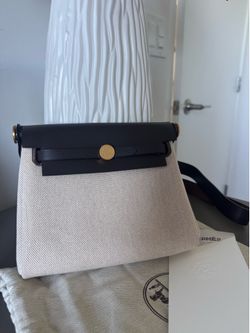 Hermès Herbag Zip 20 Mini Twirl Ash x Vache Hunter Beige x Ebene with Gold Hardware