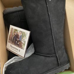 Bearpaw Elle Tall Vegan Boots Black Size 12