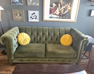Anthropologie Lyre Chesterfield Sofa