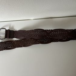 Woven Leather Women’s Belt