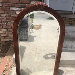 Antique Curio Cabinet Mirror