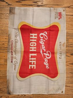 Cigar Page High Life Promotional Banner Flag