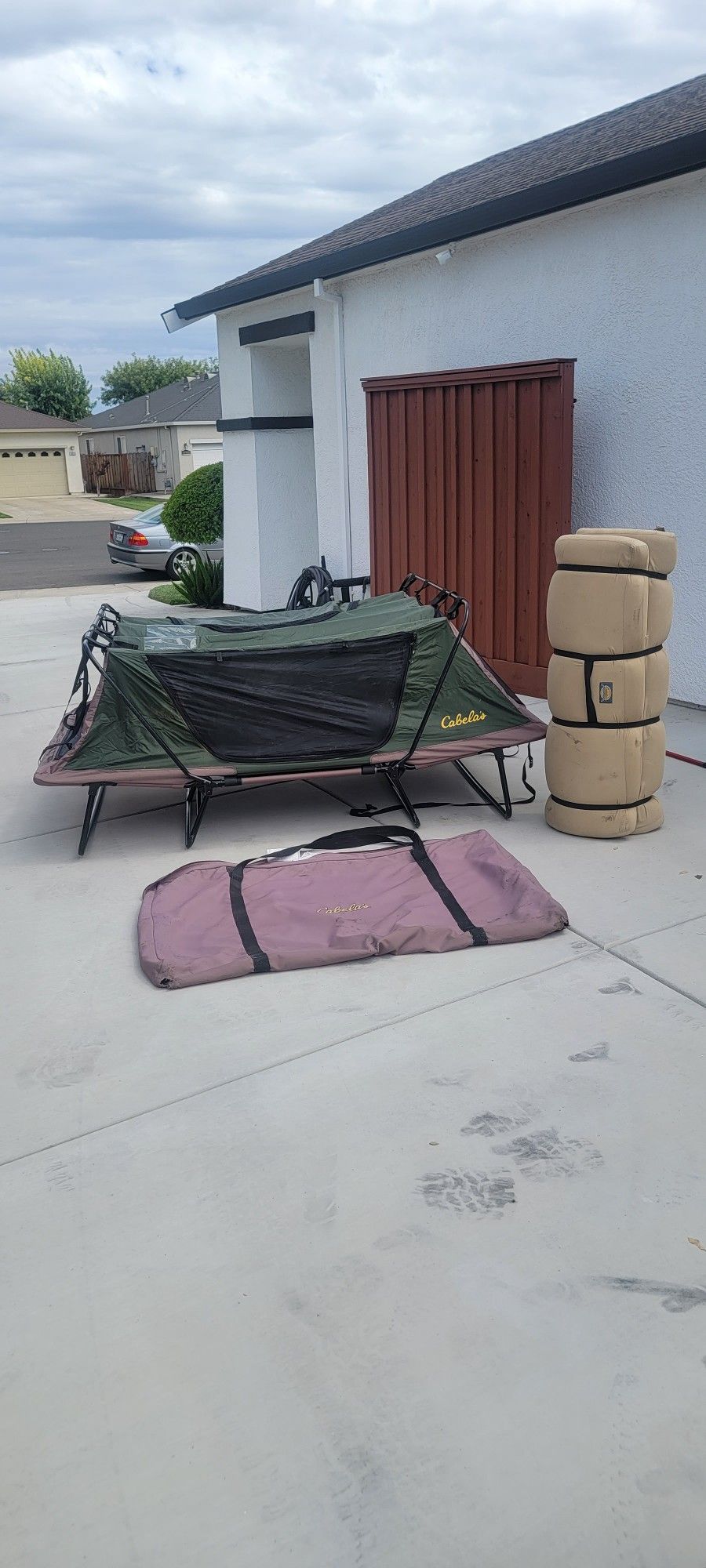 CABELAS Deluxe Double Camping Tent Cot And Mattress for Sale in