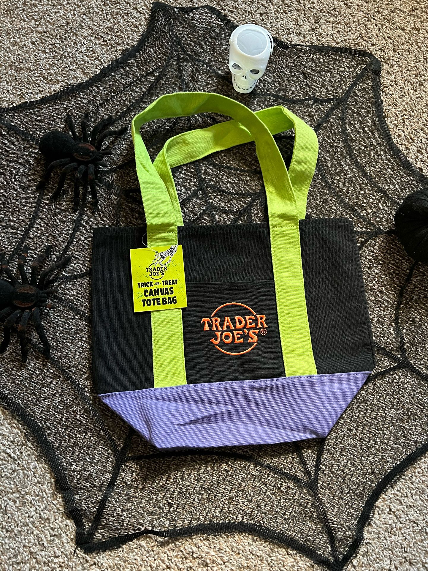 Trader Joe’s Halloween Mini Tote Bag Canvas