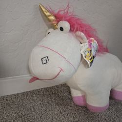 Despicable Me Minions Fluffy Unicorn Plush Stuffy Universal Studios