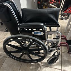 Wheelchair- Drive Medical 18” Seat Width Wheelchair with footrests
